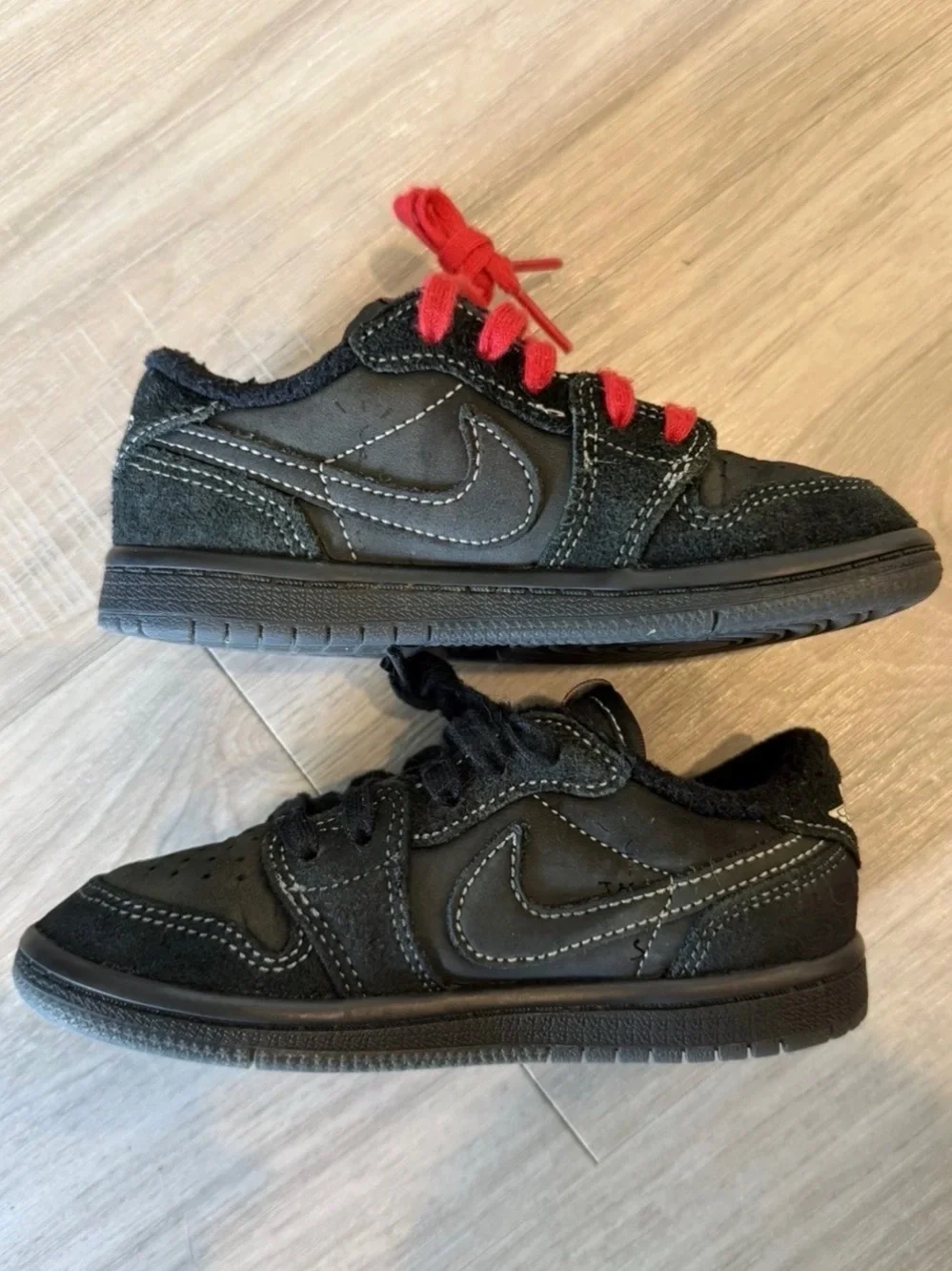 Nike Air Jordan 1 Low x Travis Scott Black Phantom Youth 9C